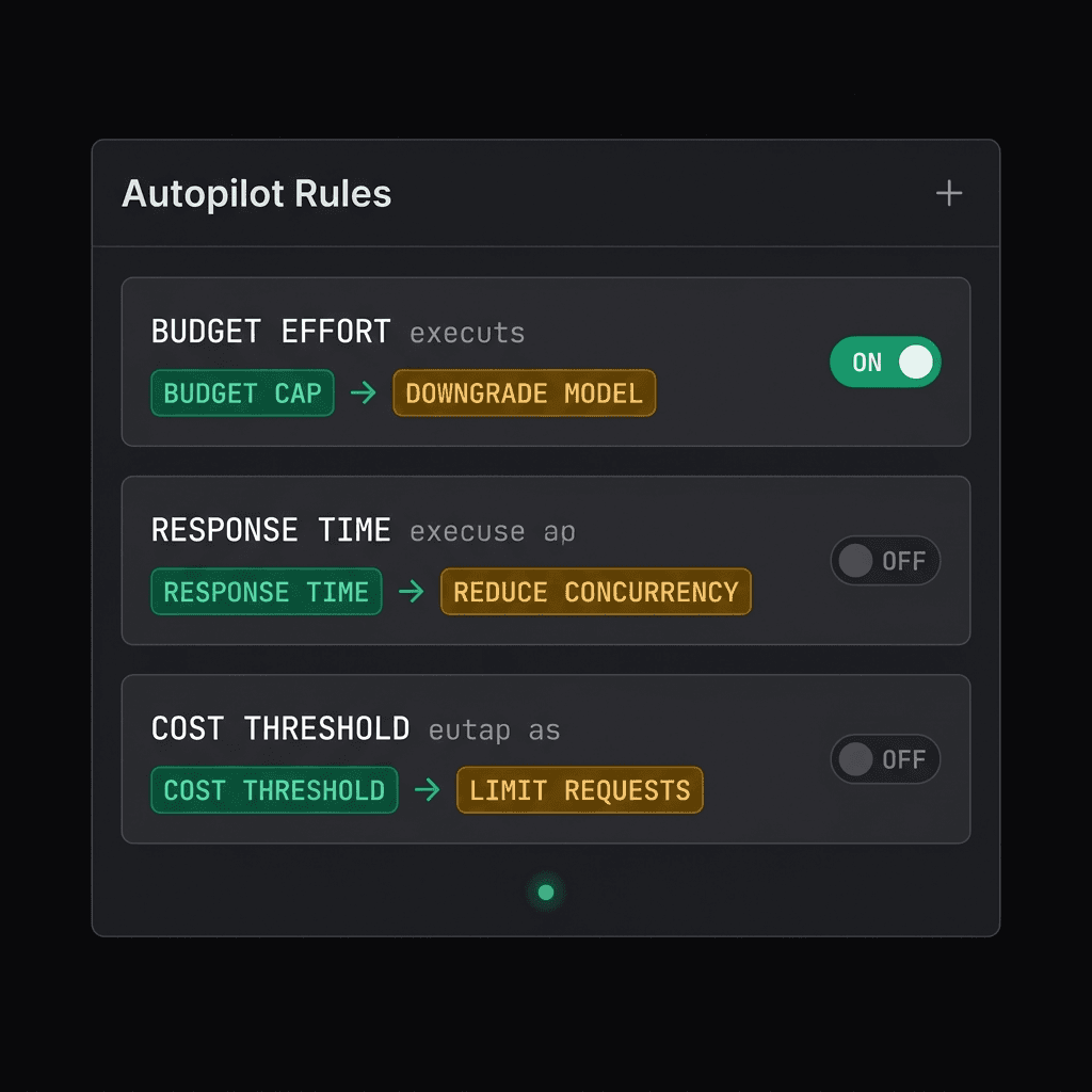 Autopilot Rules dashboard